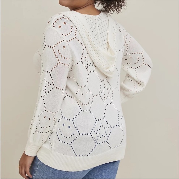 NWT Torrid Marsh Long Sleeve Pointelle Hoodie Size 10 - Picture 4 of 14